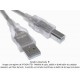 Cable USB A a USB B para impresora, 4.5 m
